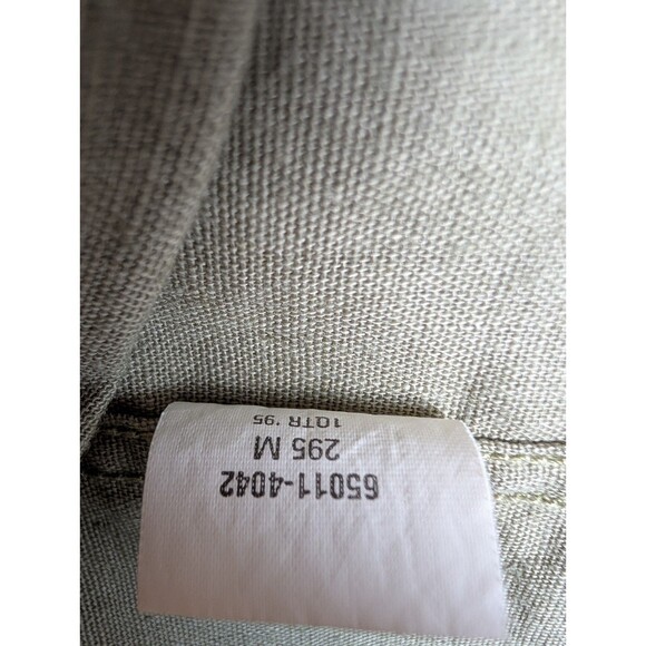 Vintage Dockers Authentic Mens Linen Blend Shirt XL Green Short Sleeve Button Up - Picture 10 of 13